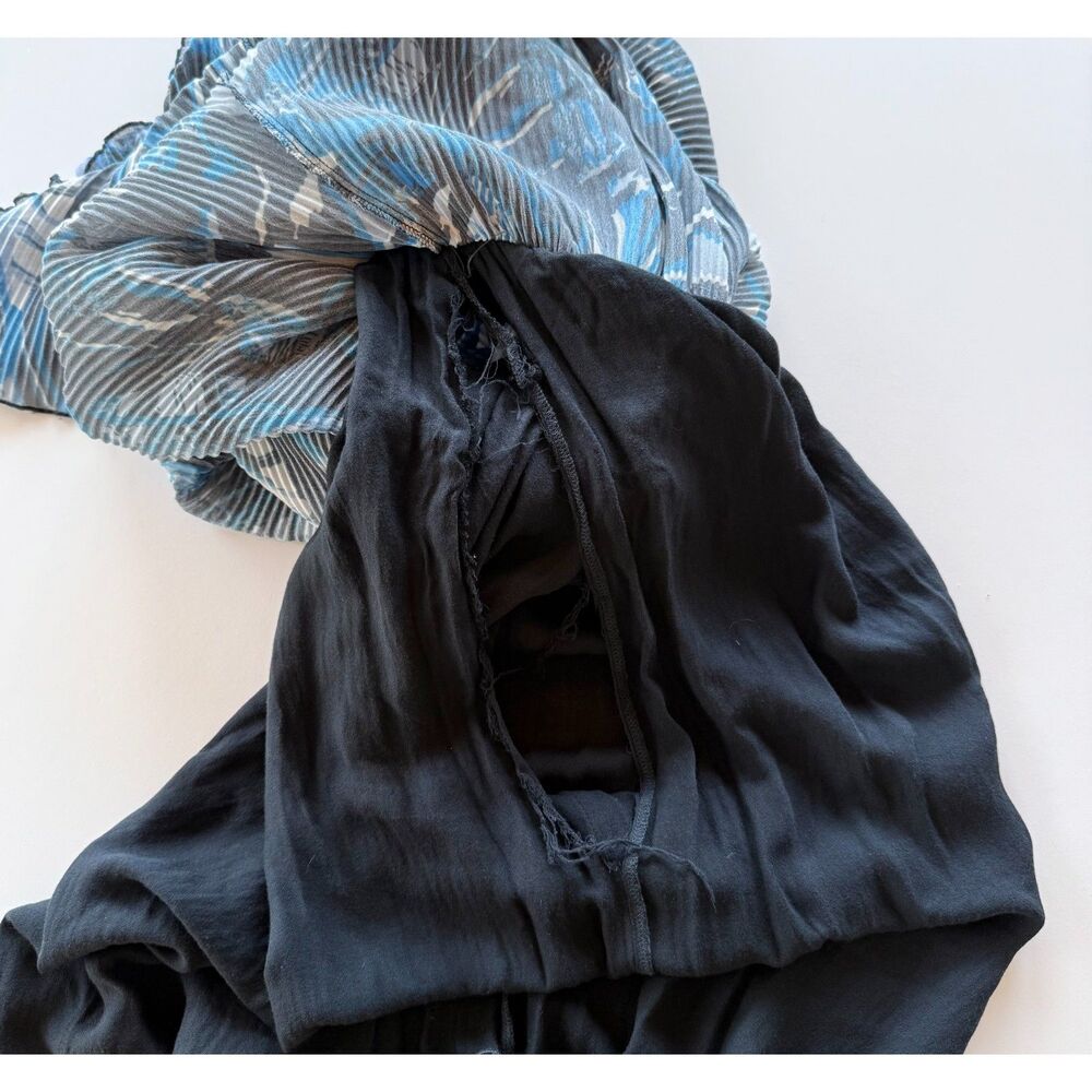 BOSS Hugo Boss Vapliso Elastic Waist Pleated Chiffon Midi Skirt in Blue Size 0 - Picture 9 of 16